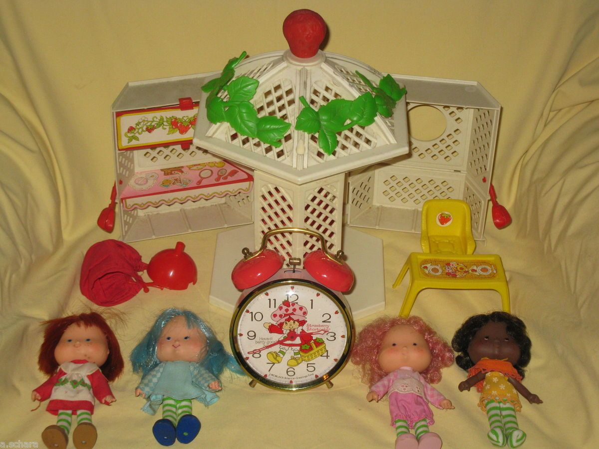 Lot of Strawberry Shortcake 1982 Gazebo Doll Orange Blossom Raspberry