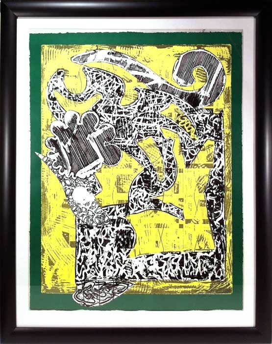 1985 Frank Stella Signed Numbered Tyler Graphics Lithograph Green