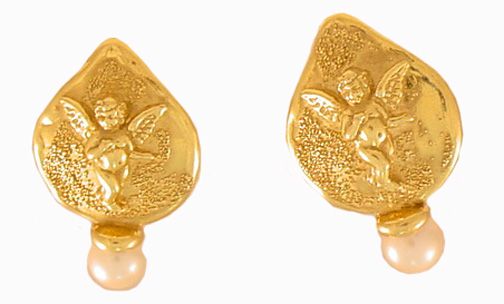 elizabeth gage earrings 18k gold peals 8537 from the elizabeth gage