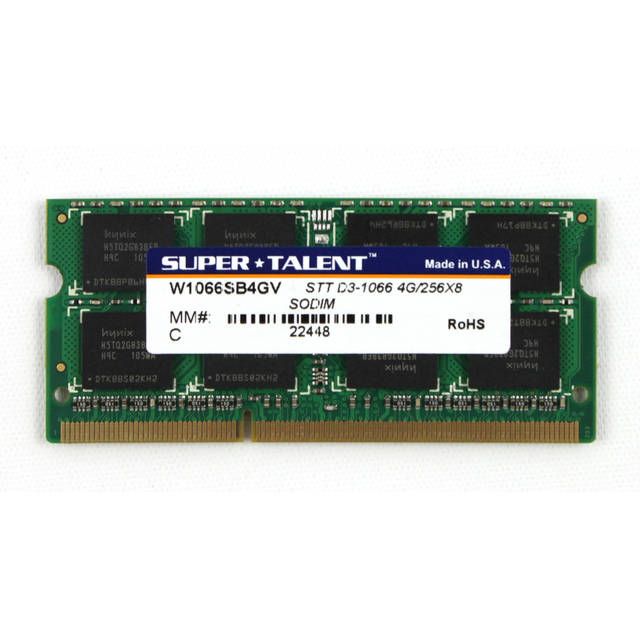  type ddr3 sodimm capacity 4 gb speed pc8500 1066mhz pins 204pin ecc