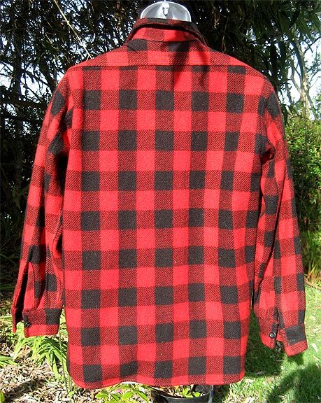 Vintage 50s Rockabilly Frostproof Buffalo Plaid Wool Hunting Shirt M