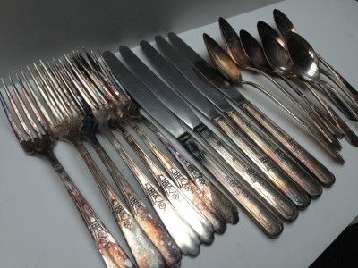 Simeon George Rogers Oneida Encore 1934 Silver Flatware 20pc Fork