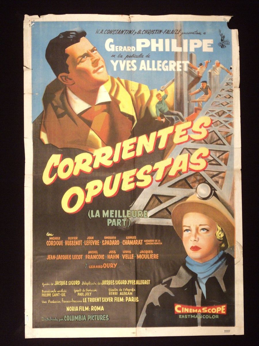 La Meilleure Part Gerard Philipe 1955 Argentine 1sh Movie Poster