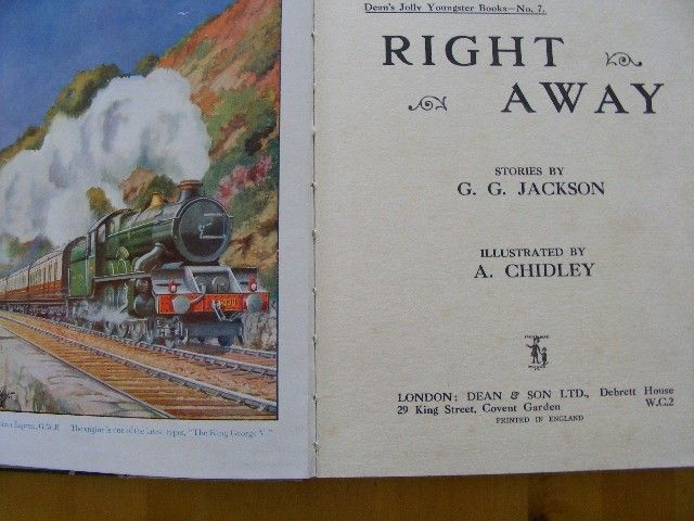 Right Away by G G Jackson Illus A Chidley Deans Jolly Youngster Book