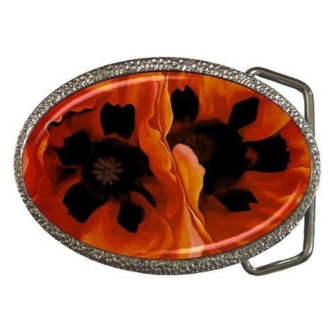 Georgia OKeeffe Oriental Poppies Belt Buckle