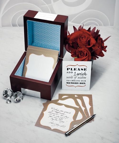 36 Wedding Personalized Memory Box Well Wishing Double Sided Cards w