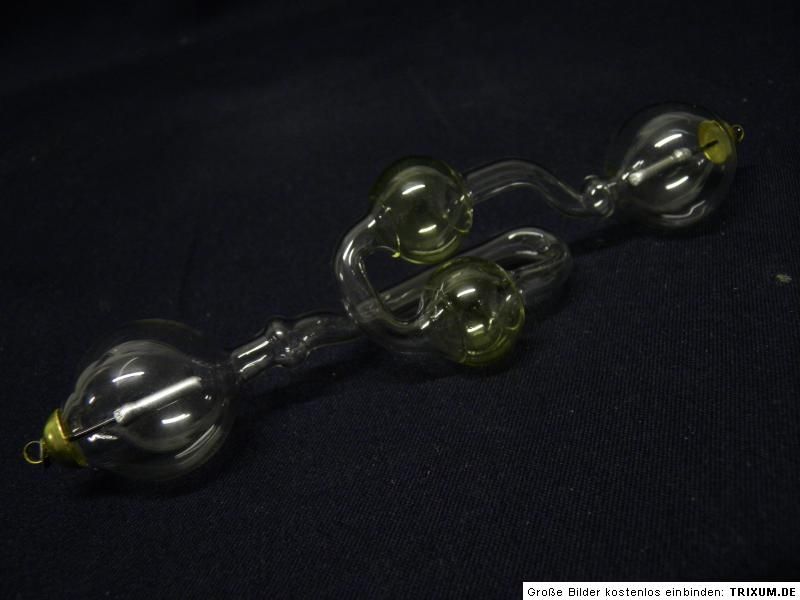 Geissler Röhre Tube Uranium Vaseline Glass Uranglas