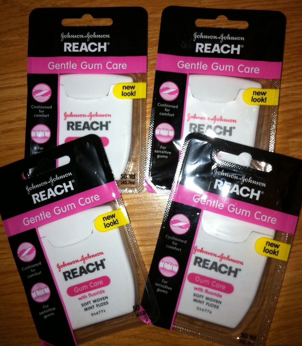 New Reach Gentle Gum Care Dental Floss with Fluoride Mint Woven Dental