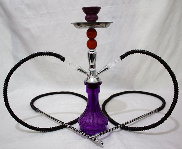 Hose PURPLE GENIE Hookah Sheesha Narghile Pipe + 72 Black WASHABLE