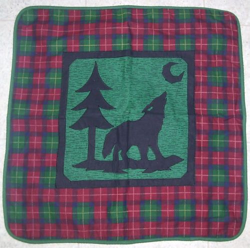 Decorative Wolf Coyote Moon Pillow Panels For Stuffing Crafts DIY