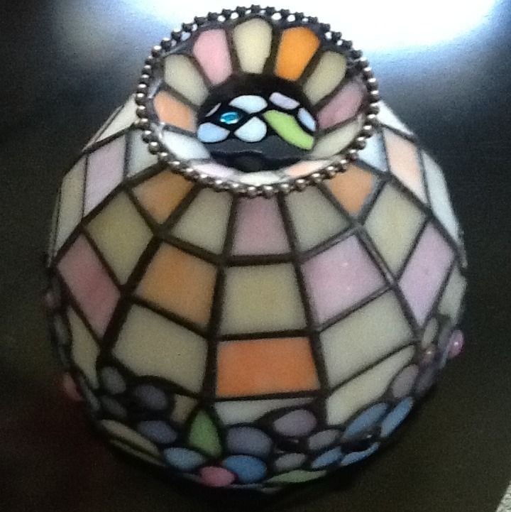  Hydrangea Leaded Stained Glass Tealight Candle Lamp Shade Replacement