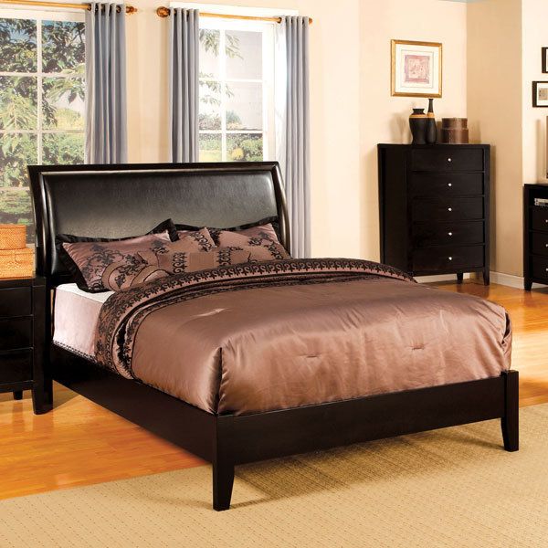 Solid Wood Glastonbury Espresso Finish Bed Frame Set