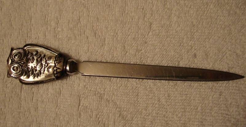 Vintage Gorham Sterling Silver Owl Letter Opener