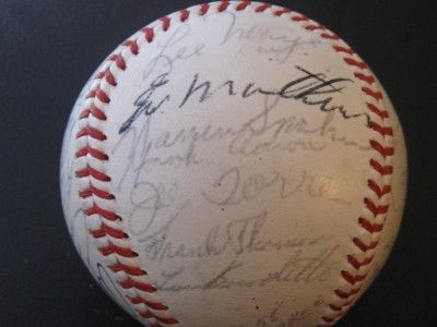  Braves Signed ONL Giles Ball (29 Sigs) Aaron, Mathews, Spahn PSA