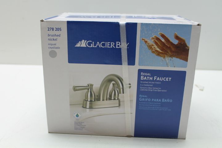 Glacier Bay Regal Brushed Nickel 4 Centerset Bathroom Sink Faucet