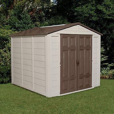 Suncast Sheds 8x8 Resin Outdoor Storage Building Kit w Floor A01B01