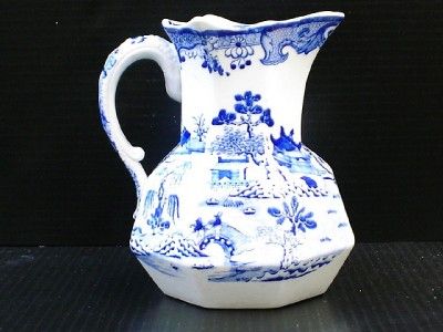  Ironstone Pitcher Willow Pattern Original ID from Godden Book