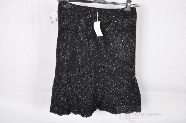 Gerard DAREL Black Tweed Skirt Sz 14 Rtl $250