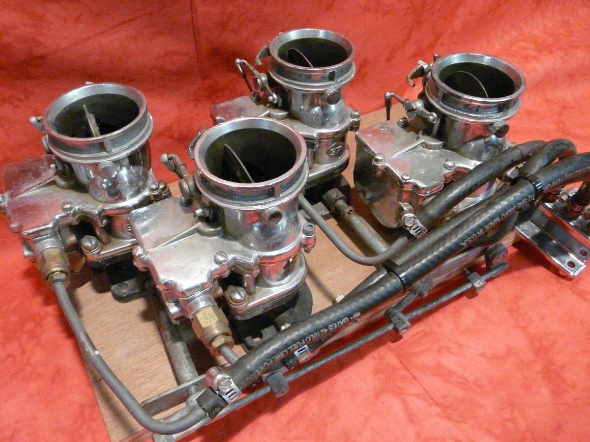 Vintage Stromberg 97 Carbs 4 x 2 Setup Chrome