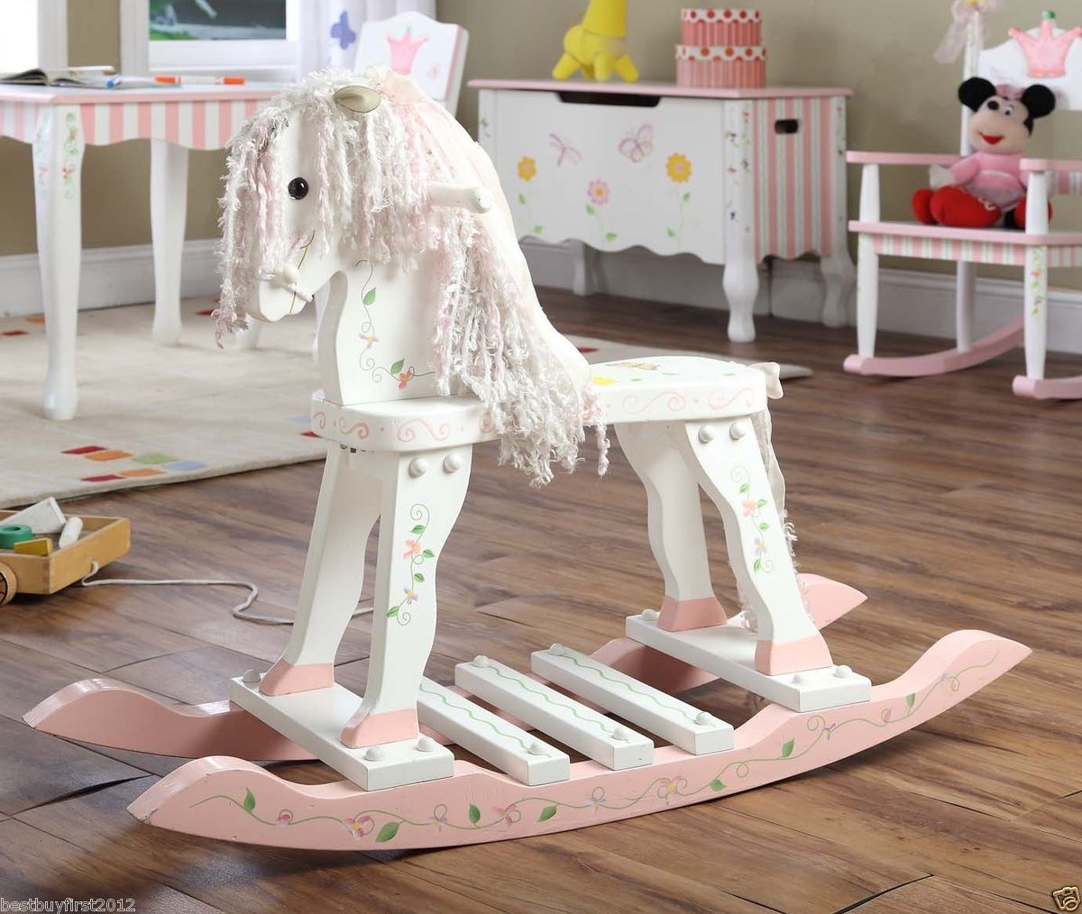  Princess & Frog Coordinated Girls Rocking Horse Riding Toy W 7504A