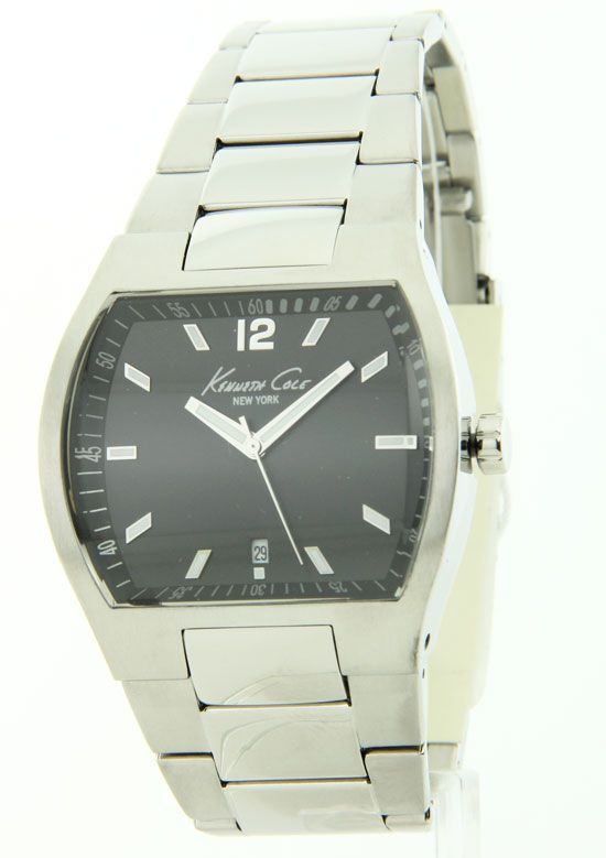 Kenneth Cole Steel Date Fashion Mens New Watch KC3554