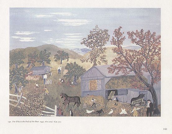Grandma Moses Print for This Is The Fall of The Year