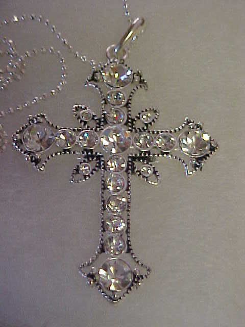 DEVOTIONAL GRACE NECKLACE REMOVABLE CROSS PENDANT WITH CRYSTALS