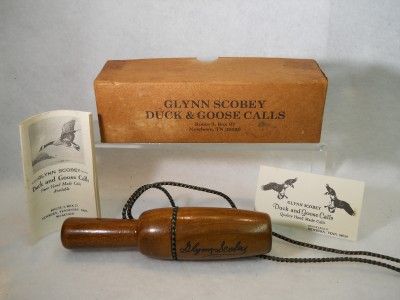 Glynn Scobey Duck GOOSE Calls Newbern TN with Box and Insert