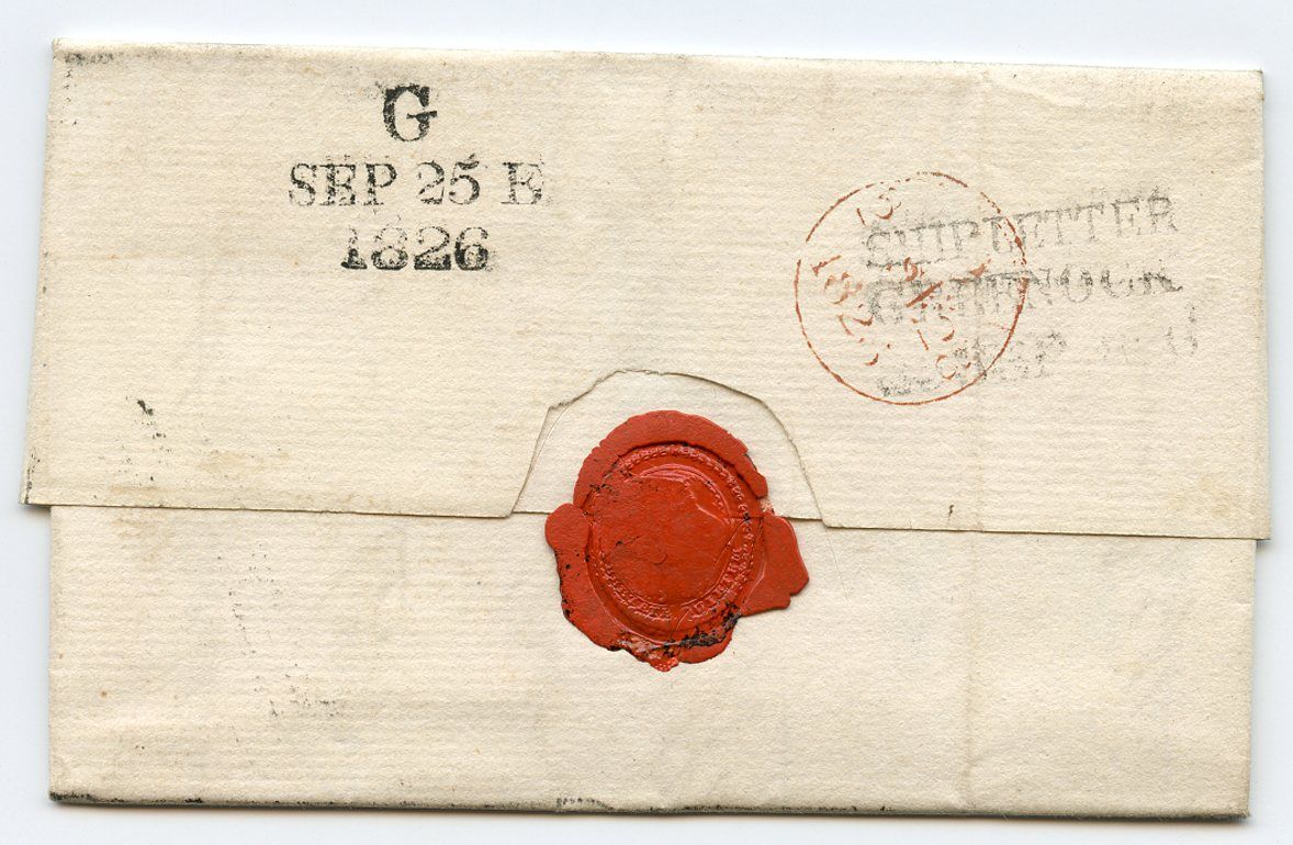 Trinidad Scarce 1826 SHIP Letter Greenock Cover to London