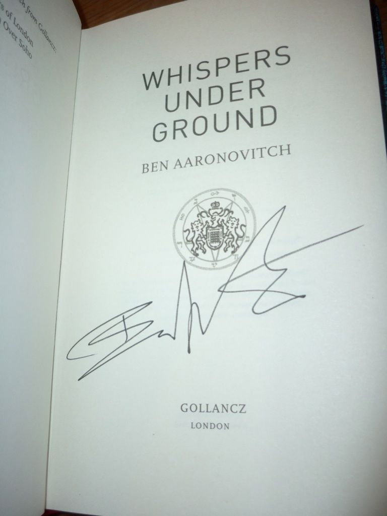  1st Whispers Underground Ben Aaronovitch Gollancz 2012 UK H B