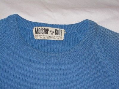 Vintage 60s Meister Knit Hagemeister Lert Wool Ski Sweater Made in