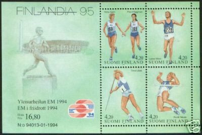 Athletics European Championships Lasse Vireen Tiina Lillak Finland MNH