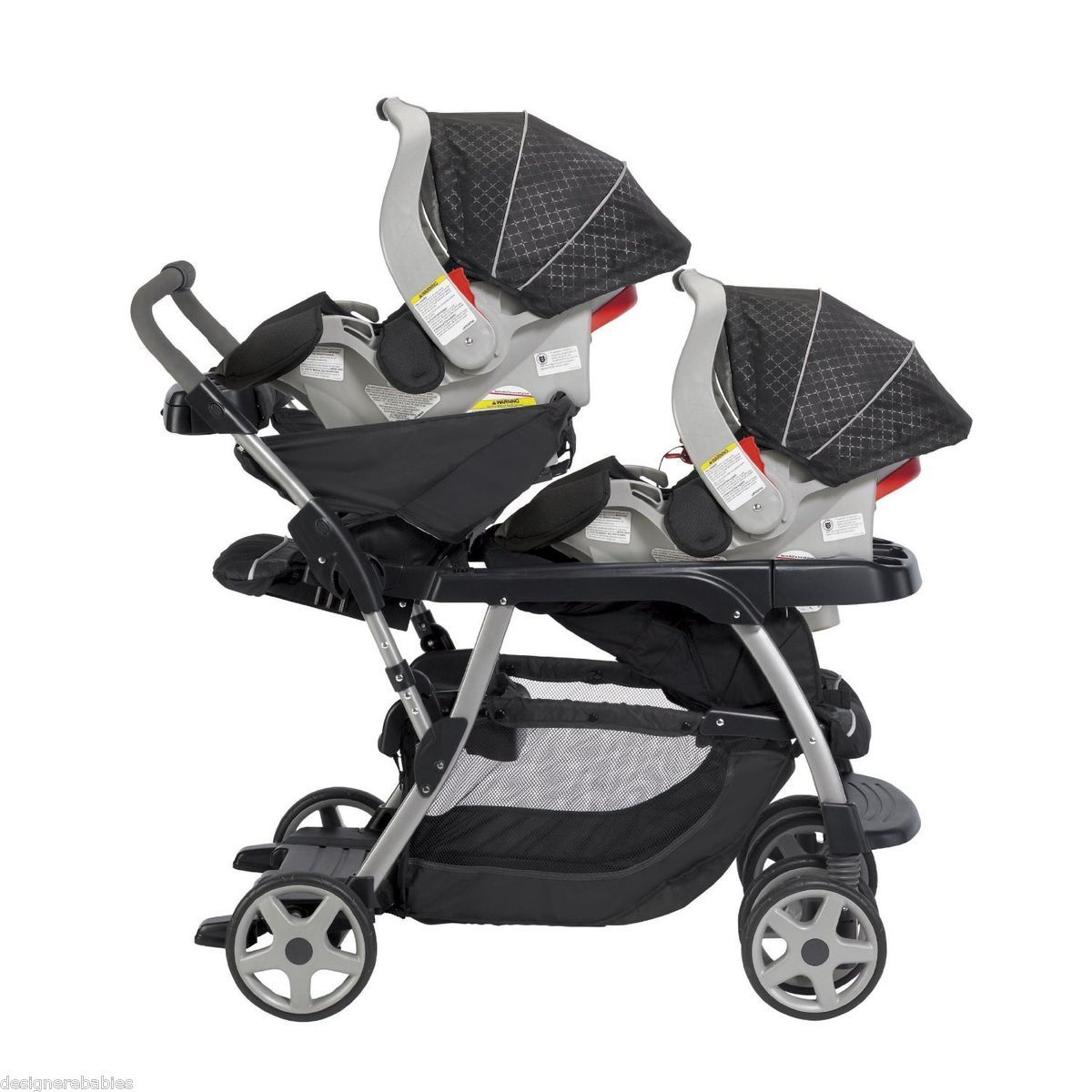 Graco Ready to Go Stand N Ride Duo Double Stroller Metropolis Black