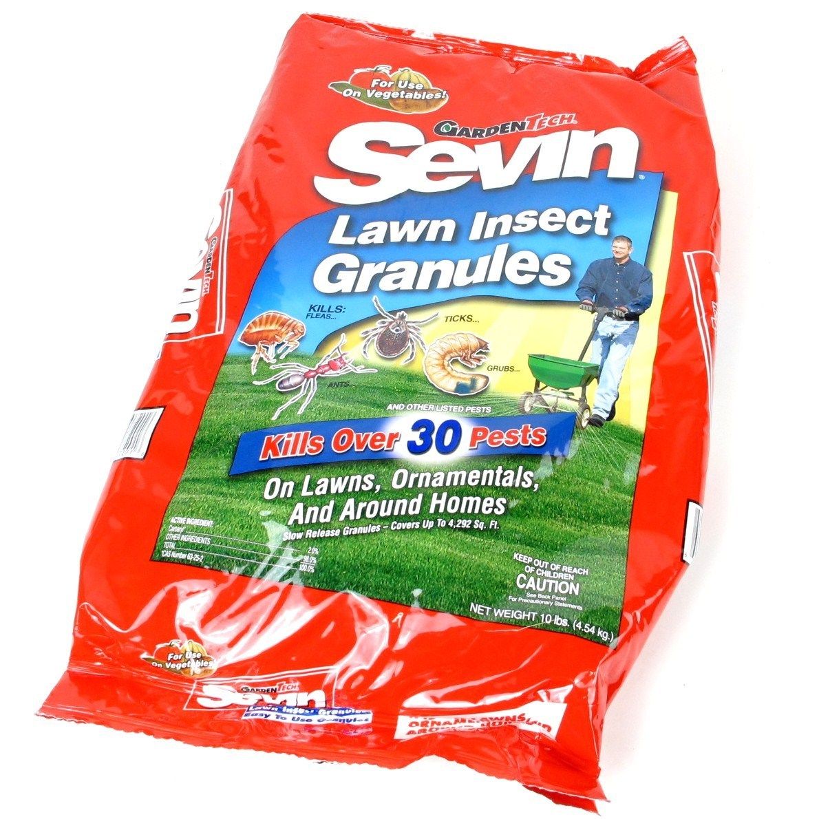 20 lbs of Sevin Lawn Insect Grub Tick Fleas Ant Killer Granules