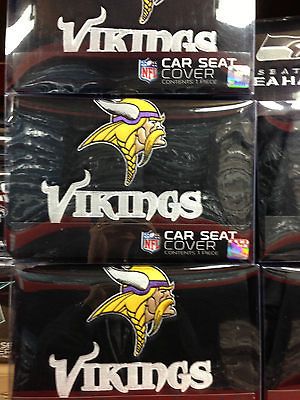  Vikings Set of 2 New Front Auto Seat Covers made by Northwest