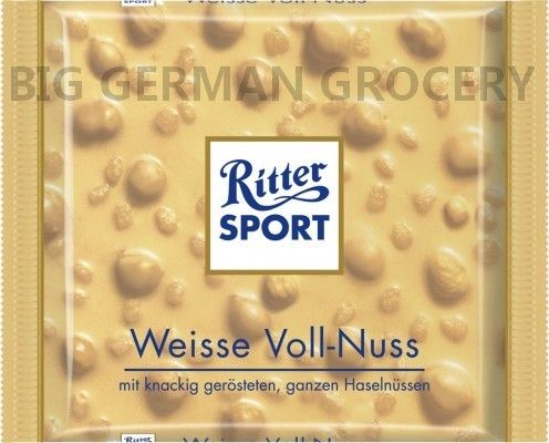 Ritter Sport White Whole Nut Chocolate 100 G Bar