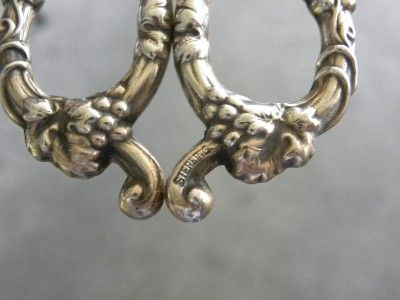 Estate Sterling Silver Grape Cluster Scissors Shears Pick Up Cluster