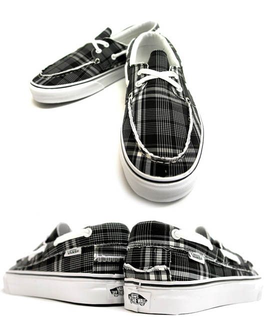 Vans Zapato Del Barco Harrigan Plaid Black White