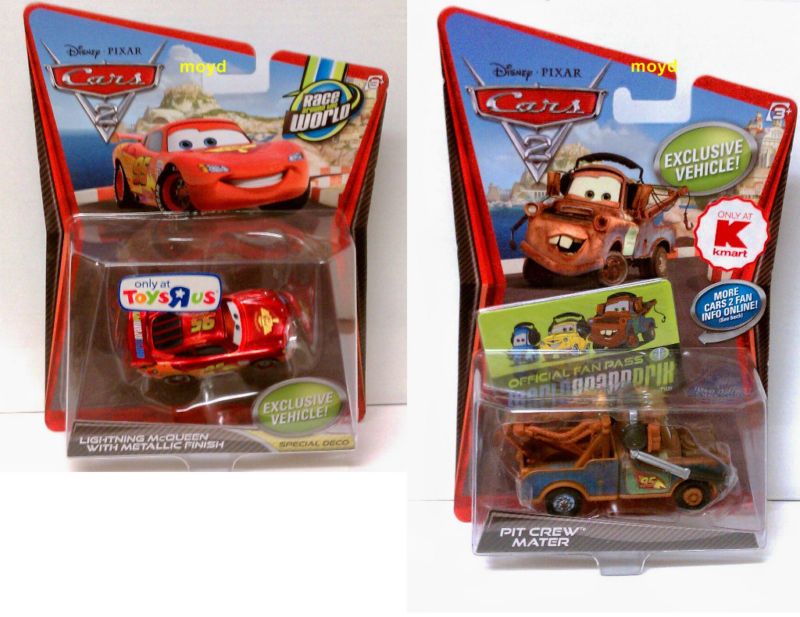 Cars Disney Metallic Lightning McQueen Pit Crew Mater