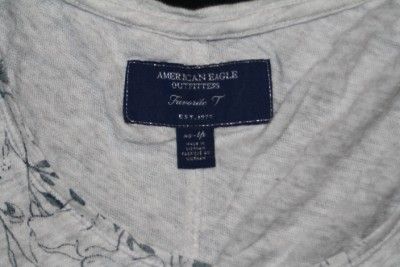 AMERICAN EAGLE Gray Gaphic Long SleeveFavorite Tee XS (WOMENS XTRA