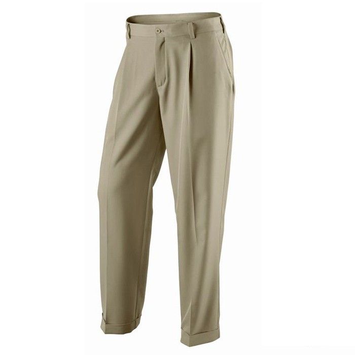  New Nike Tour Pleated Mens Golf Pants Khaki Multiple Size