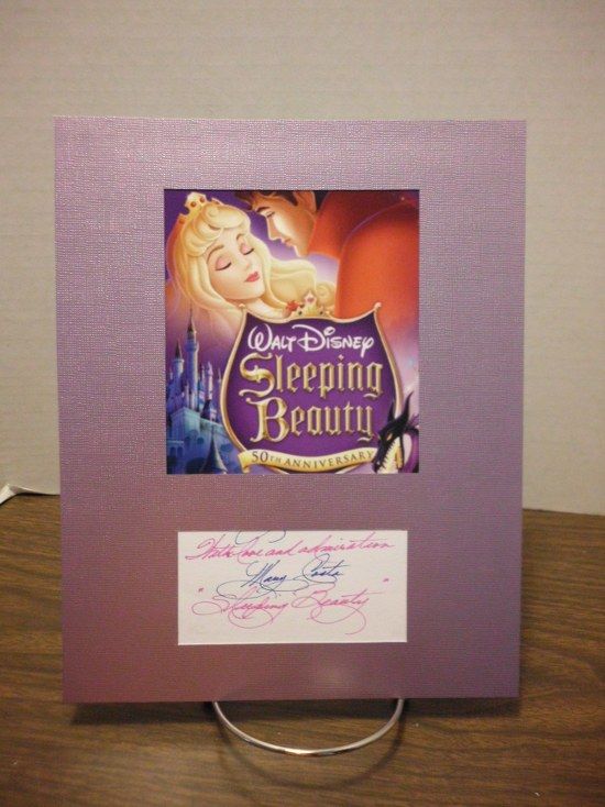 Mary Costa Autograph Sleeping Beauty Display Signed Signature COA