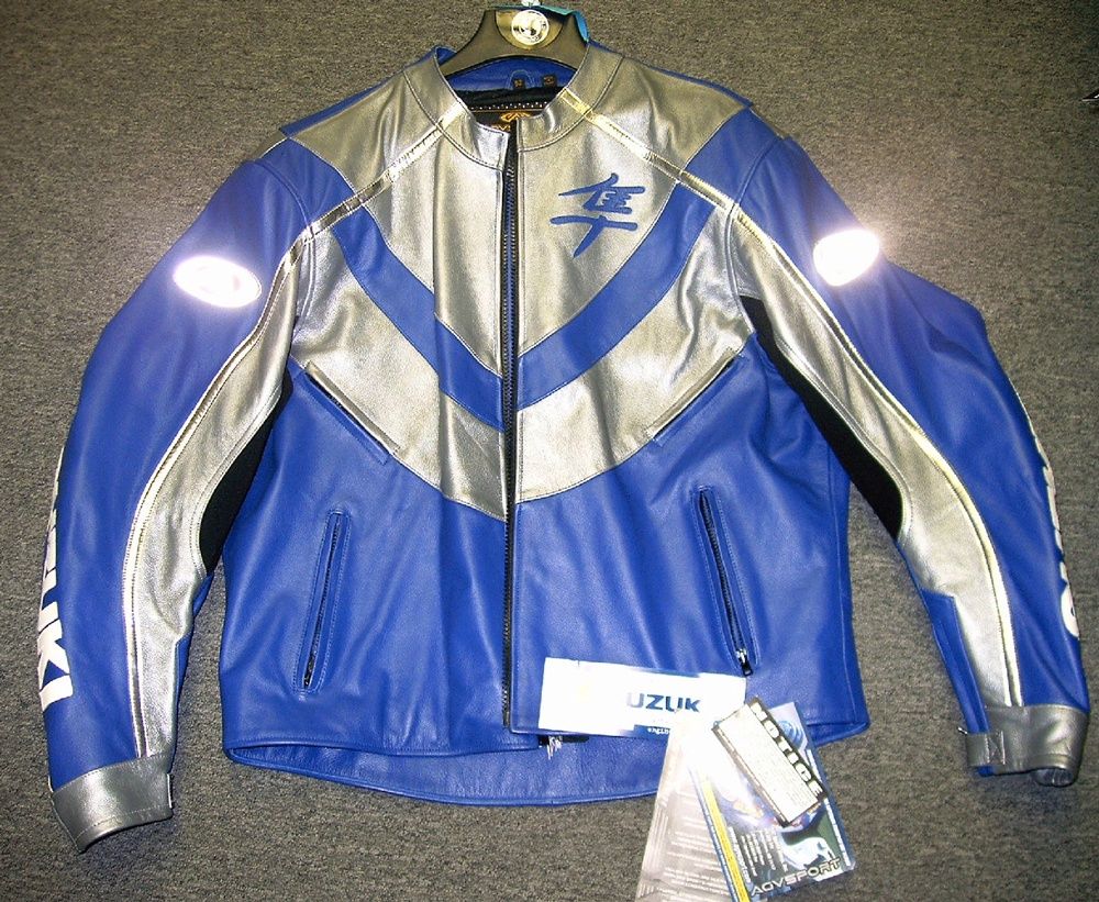 Genuine Agvsport Suzuki busa Size 50 Leather Jacket