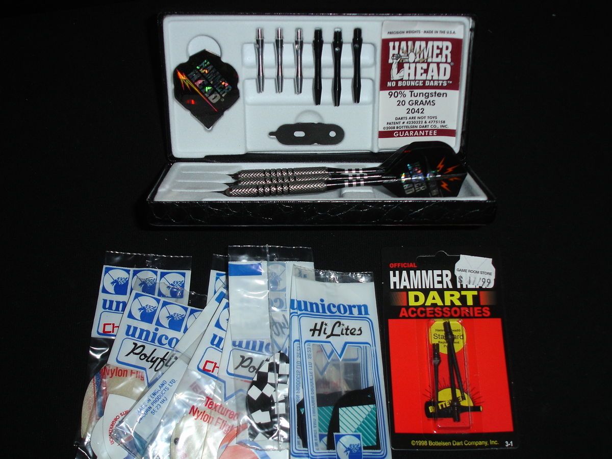 HAMMER HEAD DARTS 20 GRAMS 2042 FREE FLIGHTS EXTRA SET OF POINTS