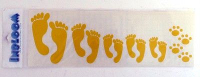 hang ten feet paw prints inbloom stickers decal new