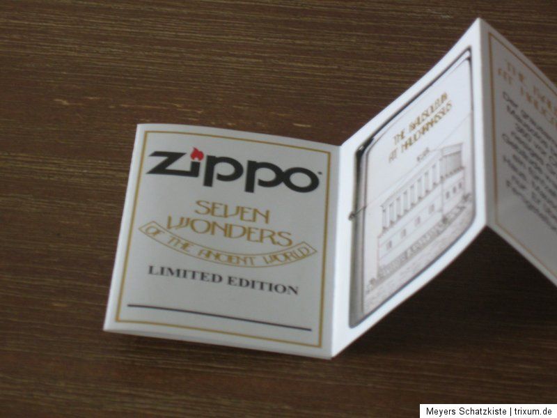 Original Zippo Seven Wonders Collection All 7 Zippos Very RARE