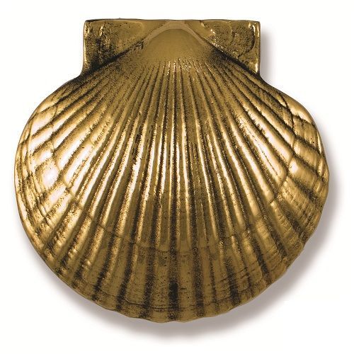 MICHAEL HEALY SEA SCALLOP SHELL DOOR KNOCKER IN BRASS MH1071