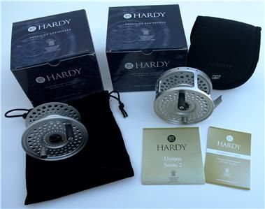 hardy uniqua no 4 fly fishing reel and extra spool nib