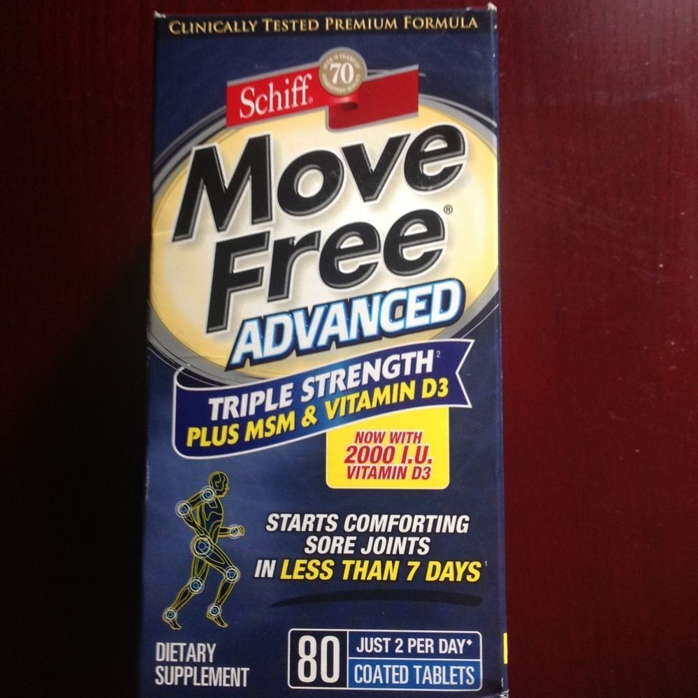 Schiff Move Free Advanced plus MSM Plus 2000 IU Vitamin D3 80 Tablets