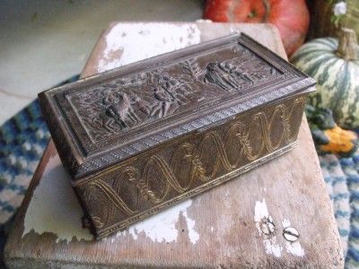 Vintage Shabby Fancy Metal Relief Benson & Hedges Cigarette Box